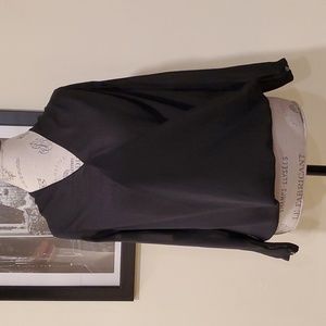 Helmut Lang black sheer blouse